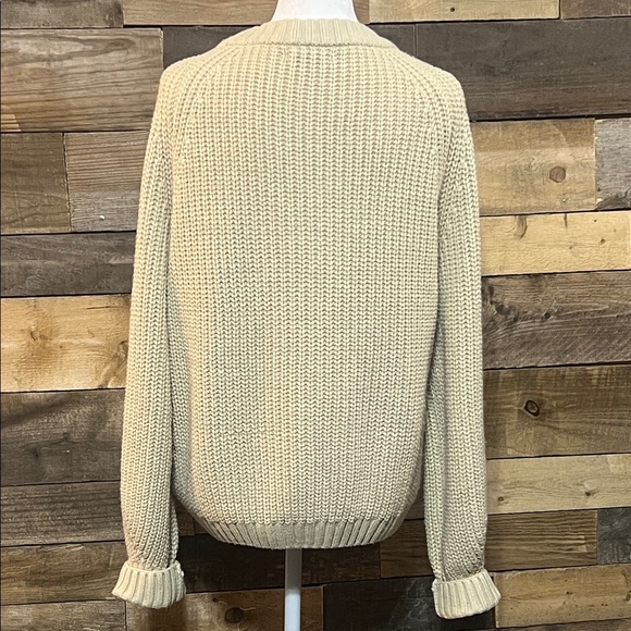 Fashion Cozy Tan Knit Cardigan Sweater Size Large - Picture 8 of 16